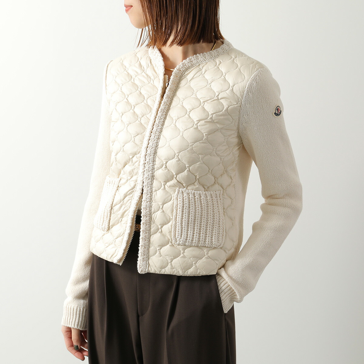 MONCLER モンクレール ダウン カーディガン CARDIGAN TRICOT トリコット 9B00036 M5670 レディース ニット切替 ジャケット パディング 034 9B00036M5670034｜インポートセレクトmusee