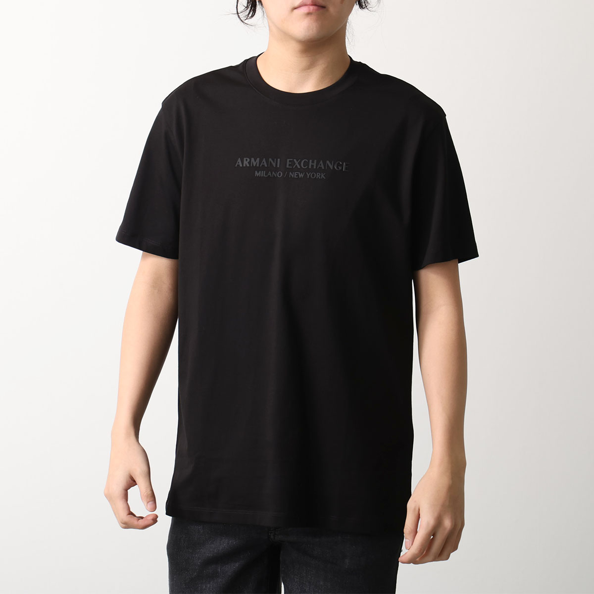 A/X ARMANI EXCHANGE アルマーニ エクスチェンジ Tシャツ XM001280 AF10361 メンズ 半袖 クルーネック ロゴ UC001/BLACK