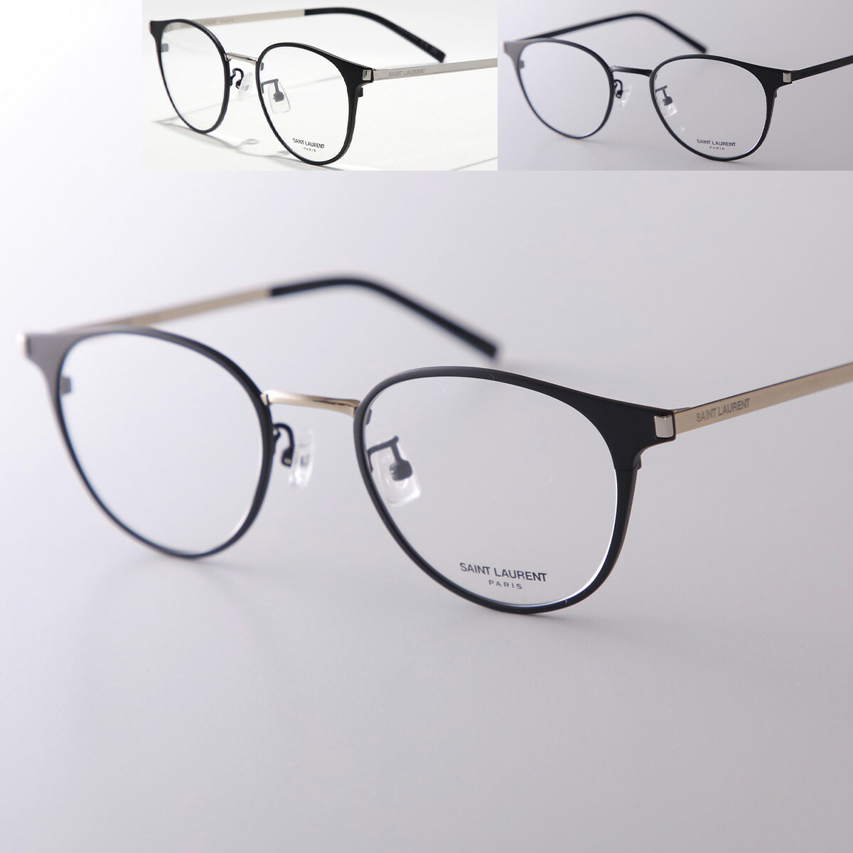 SAINT LAURENT サンローラン メガネ SL 584/J メンズ レディース オーバル型 マット 細フレーム メタルフレーム クリングスタイプ ロゴ めがね 眼鏡 ダテ 伊達メガネ アジアンフィット 日本限定モデル アイウェア カラー3色【dc_kikaku】｜インポートセレクトmusee