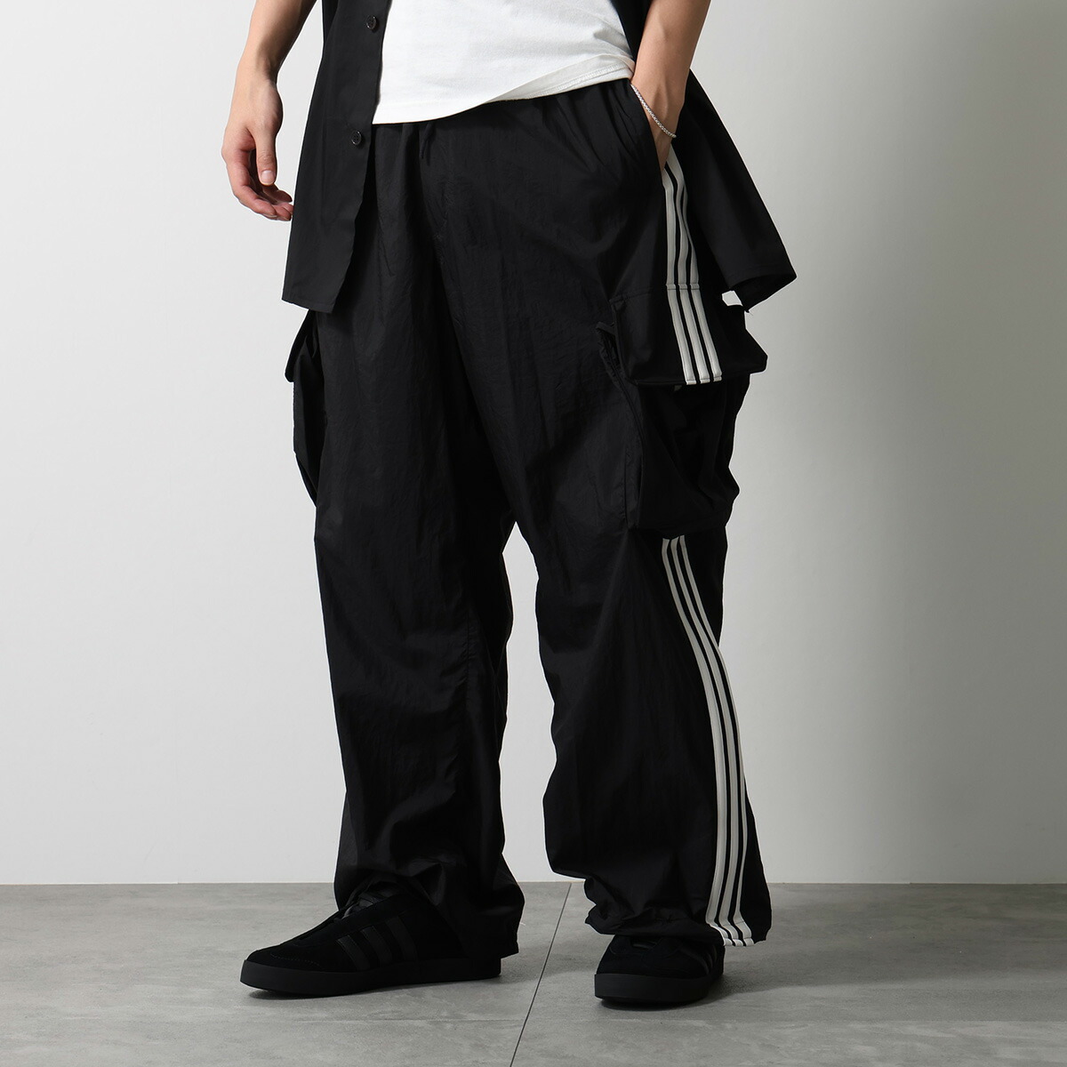 Y-3 ワイスリー カーゴパンツ NYLON WIRED 3 STRIPES CARGO PANTS ナイロン ワイヤード 3ストライプス KF1087 メンズ ナイロン ロゴ BLACK|インポートセレクトmusee