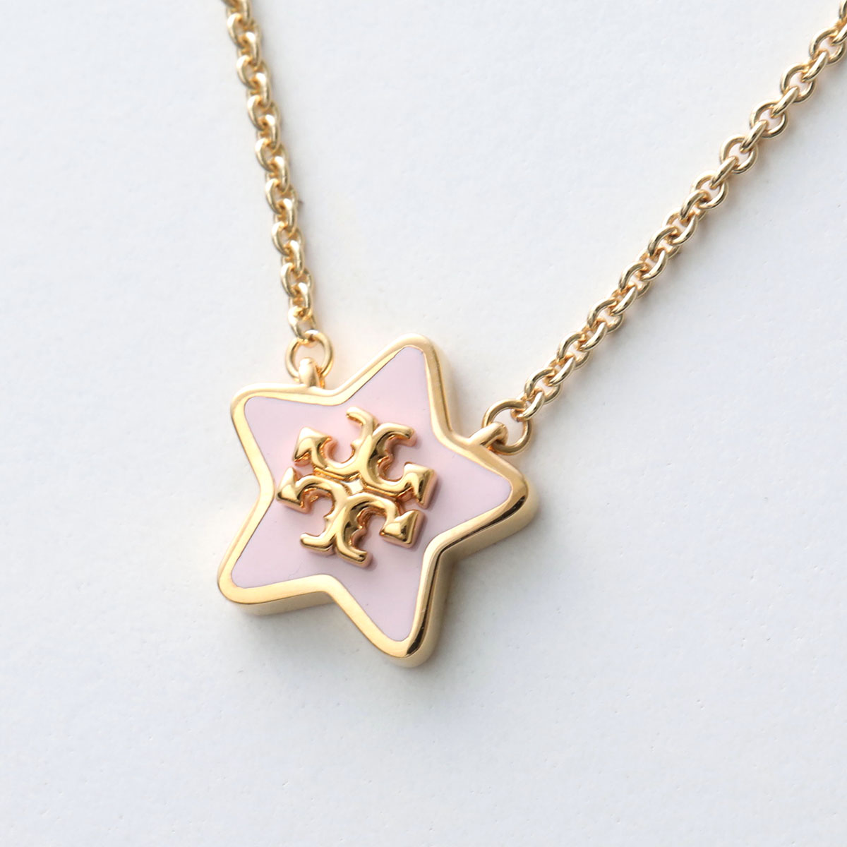 【最大2万円OFFクーポン対象・4/10～4/12限定】TORY BURCH トリーバーチ フォーゲットミーノット スター ペンダント ネックレス 180836 レディース チェーン ダブルT ロゴ 650/TORY-GOLD/PINK-SNOW