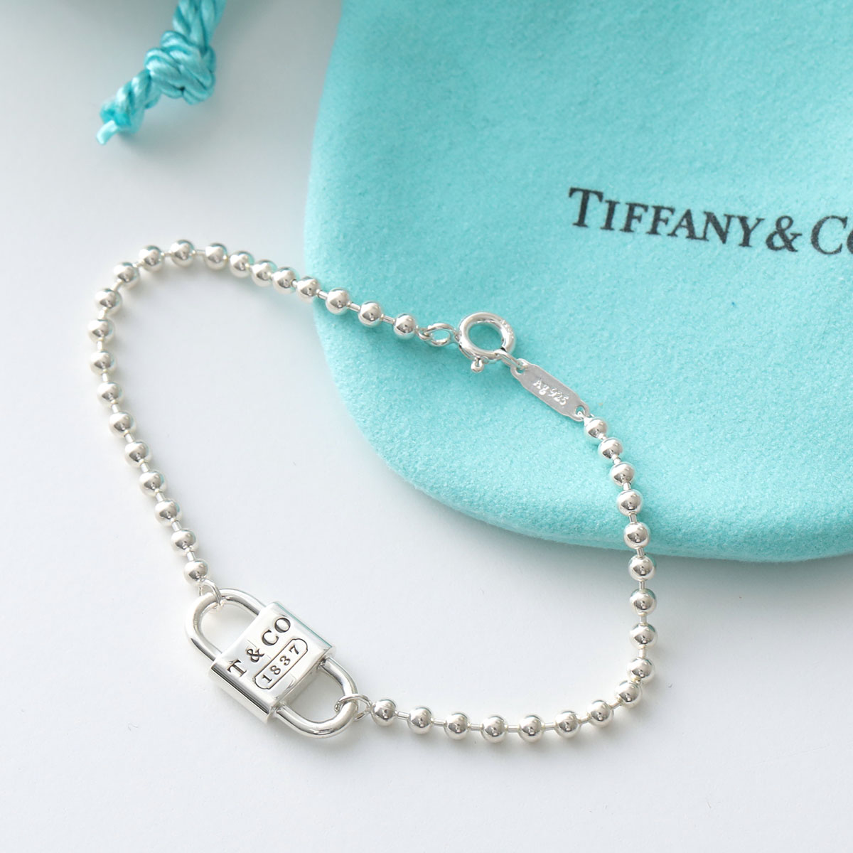 Tiffany&Co. ティファニー ブレスレット Small Double Lock Bead Bracelet ダブル ロック レディース シルバー アクセサリー Ag925 Silver【dc_kikaku】｜インポートセレクトmusee