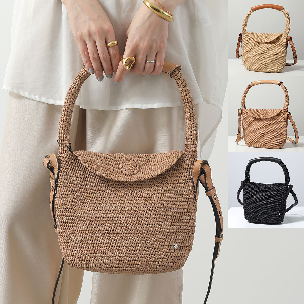 HELEN KAMINSKI ヘレンカミンスキー かごバッグ YALA MINI SAC レディース ラフィア レザー ショルダーバッグ ハンドバッグ 鞄【dc_kikaku】|インポートセレクトmusee
