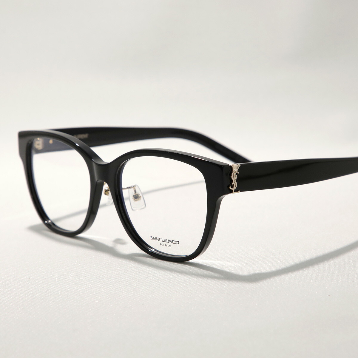 SAINT LAURENT サンローラン メガネ SL M168/F レディース ウェリントン型 セルフレーム フルリム アジアンフィット クリングスタイプ メタルロゴ 001
