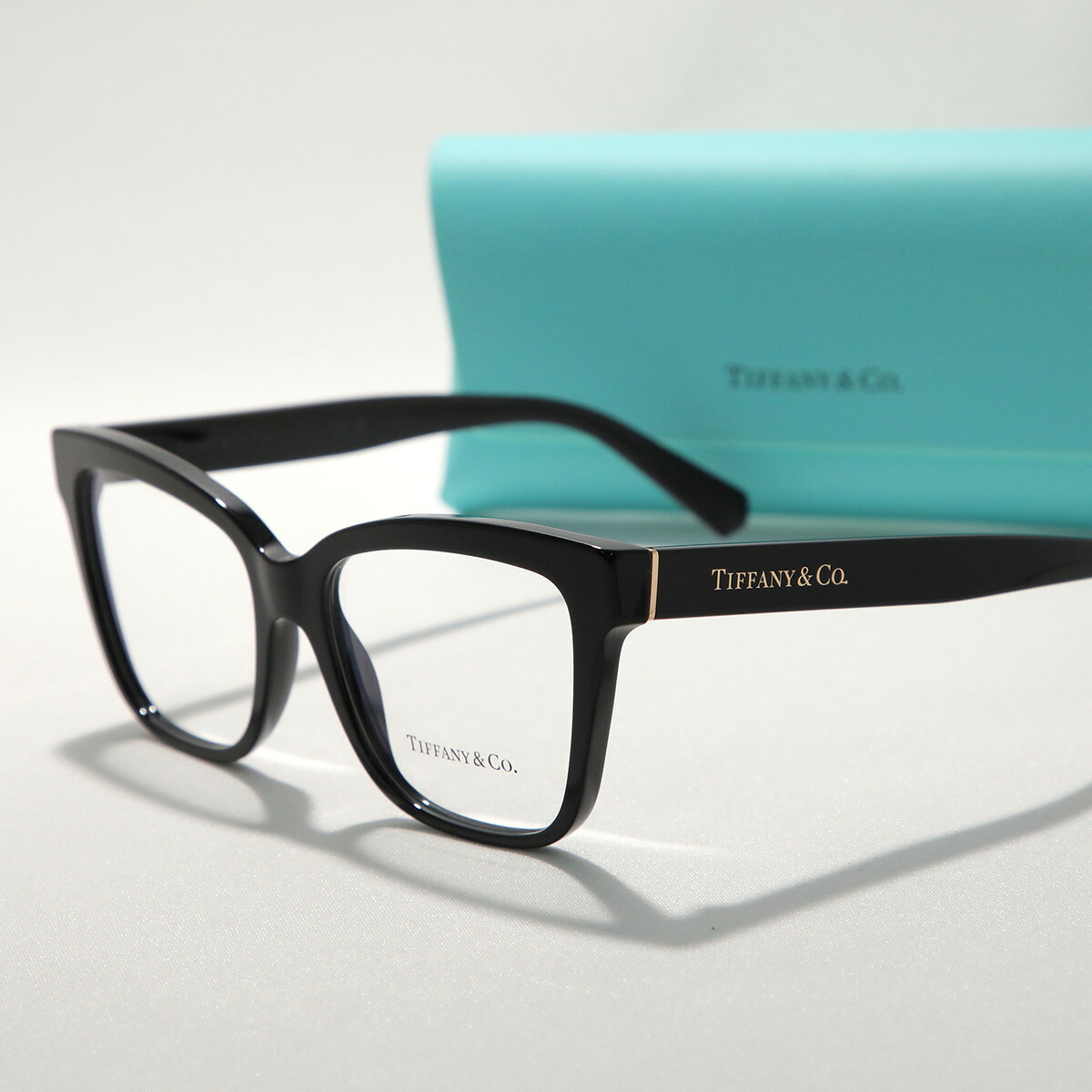 【最大2万円OFFクーポン対象・4/18～4/20限定】Tiffany&Co. ティファニー メガネ TF2260 レディース キャットアイ型 セルフレーム フルリム ロゴ アイウェア 黒縁メガネ めがね 眼鏡 8001/BLACK