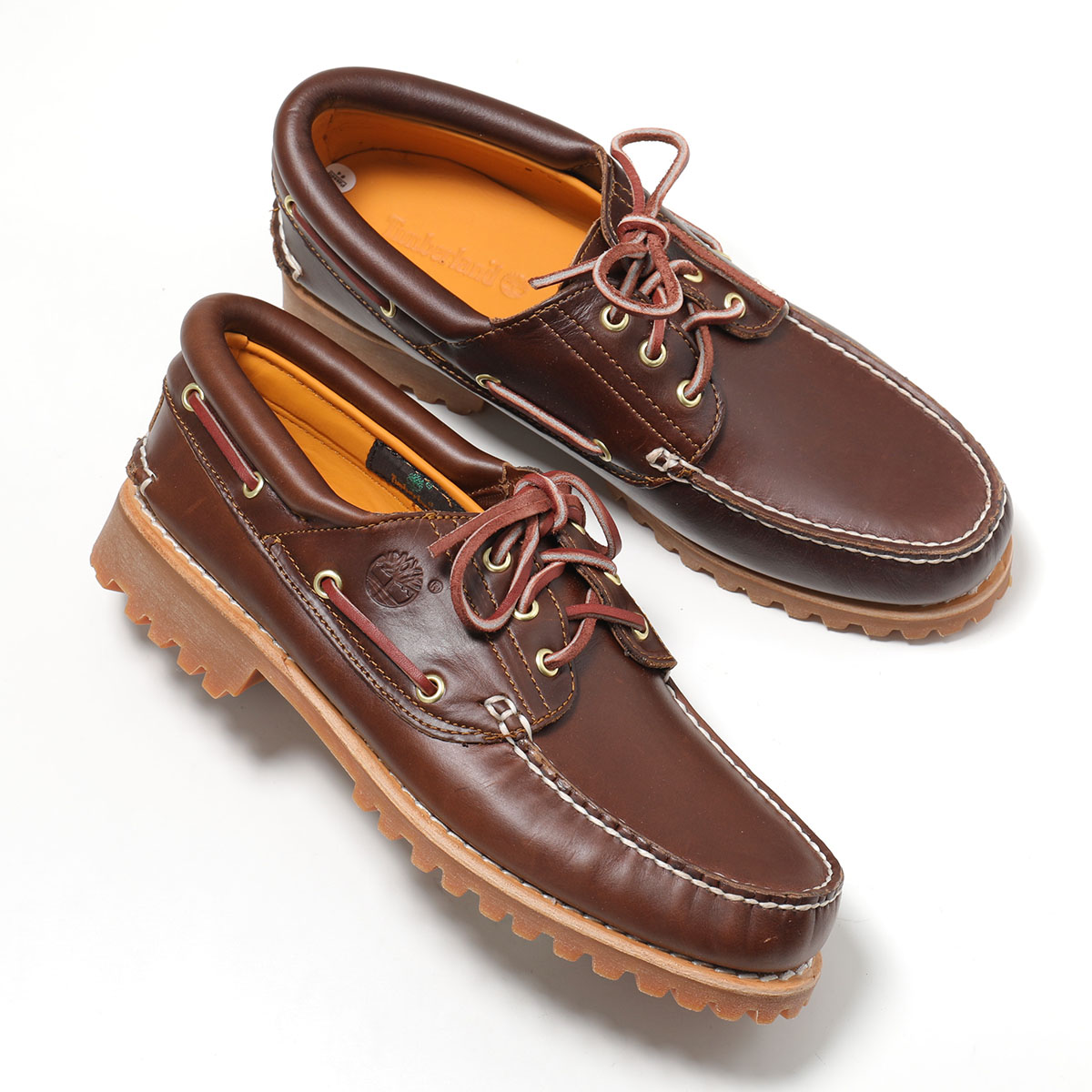 【最大2万円OFFクーポン対象・4/18～4/20限定】Timberland ティンバーランド ブーツ デッキシューズ BOAT SHOE 030003 メンズ レザー モカシン ラバーソール 3eye 3.5cm 靴 214/BROWN