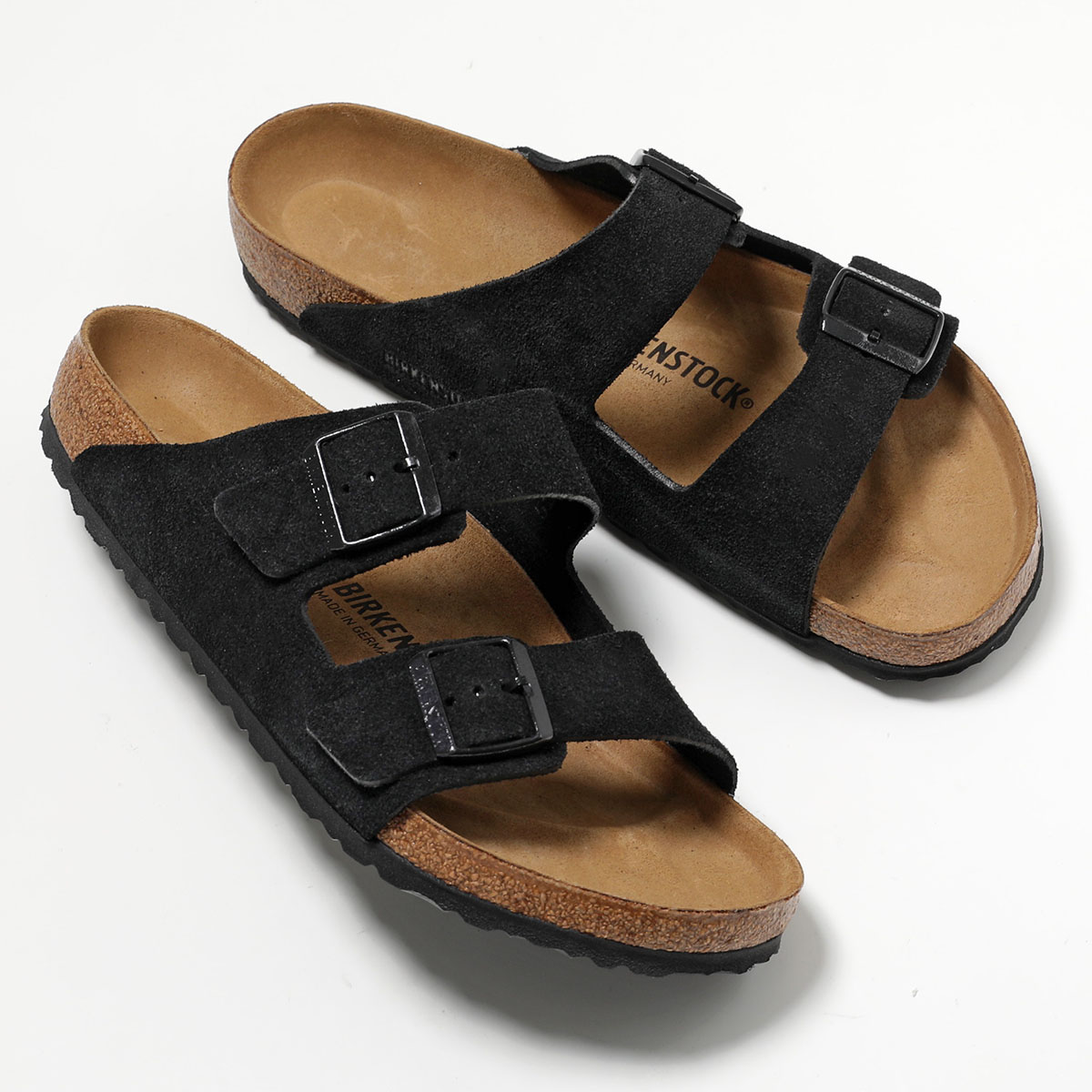 BIRKENSTOCK ビルケンシュトック サンダル Arizona BS アリゾナ 1027152 メンズ スエードレザー ダブルストラップ コルクフットベッド 靴