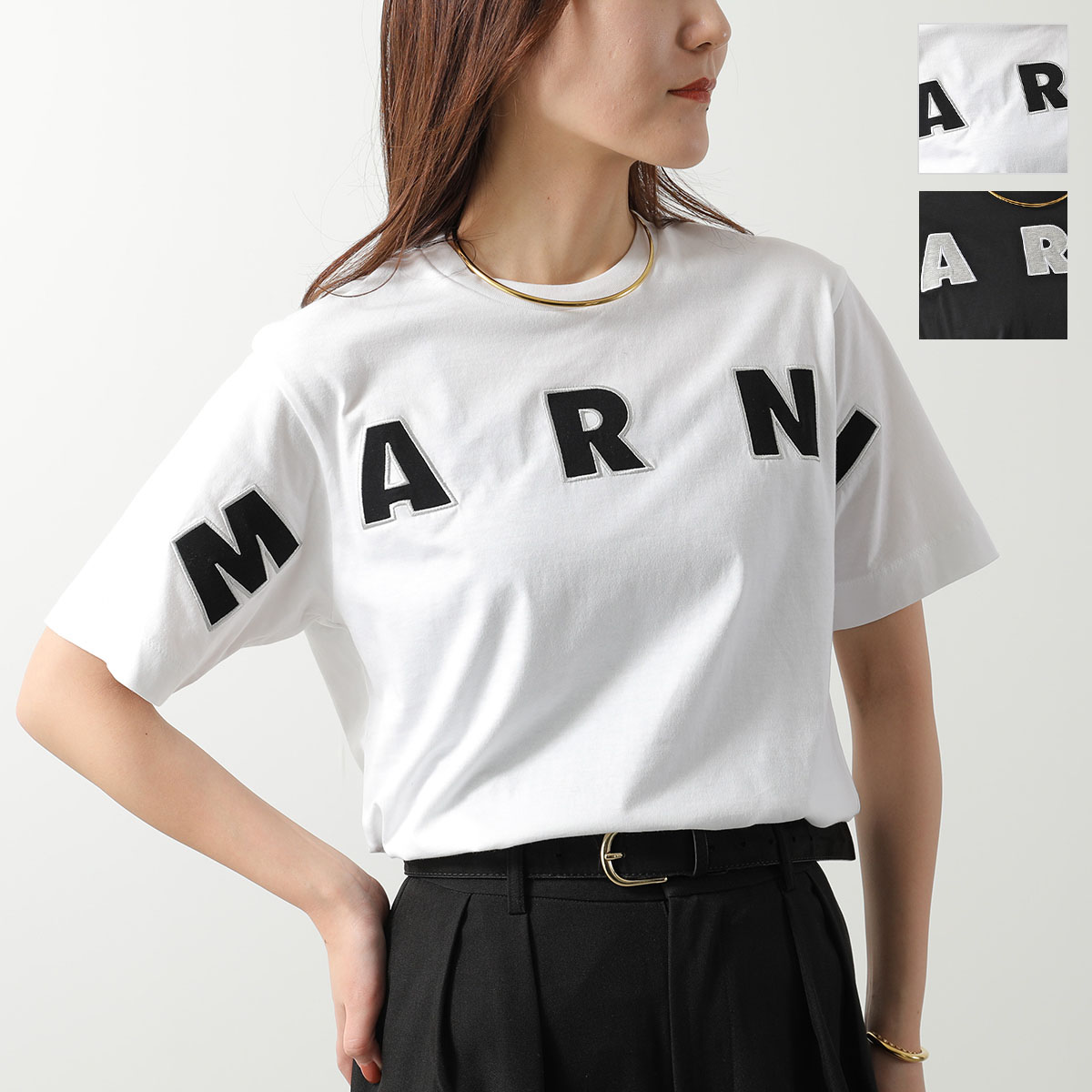 MARNI KIDS マルニ キッズ Tシャツ M01265 M00RF レディース ガールズ 半袖 カットソー ロゴT 刺繍 クルーネック コットン【dc_kikaku】｜インポートセレクトmusee 9,346円