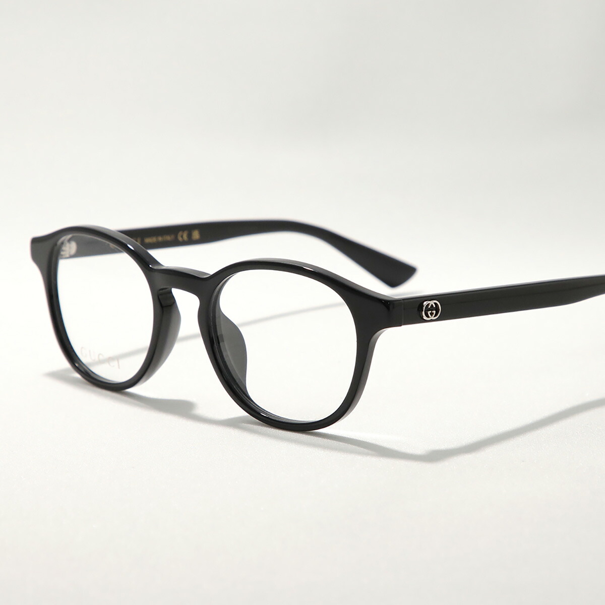 GUCCI グッチ メガネ GG2137OK メンズ レディース ボストン型 アジアンフィット セルフレーム フルリム GGロゴ 001/Black-Black-Transparent｜インポートセレクトmusee