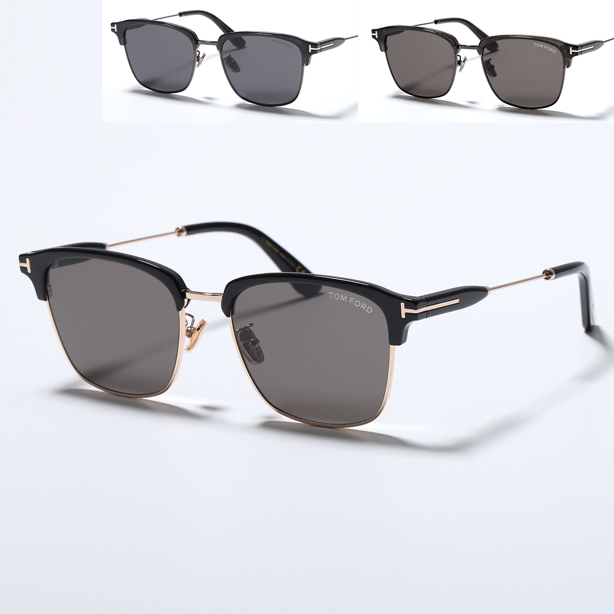 【最大2万円OFFクーポン対象・7/18～7/20限定】TOM FORD トムフォード サングラス TF1242-K FT1242-K メンズ サーモントブロー型 コンビネーション セルフレーム メタルフレーム クリングスタイプ アジアンフィット ロゴ アイウェア 01A｜インポートセレクトmusee 29,770円