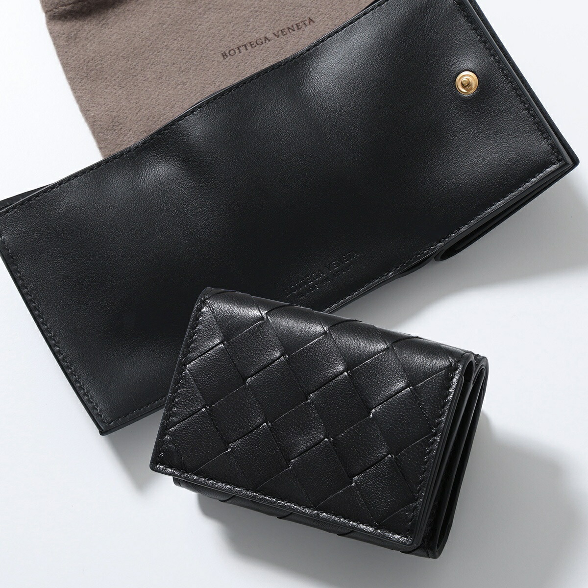 BOTTEGA VENETA ボッテガヴェネタ 三つ折り財布 666944 V3UH2 レディース メンズ イントレチャート レザー ミニ財布 小銭入れあり 8425 666944V3UH28425|インポートセレクトmusee