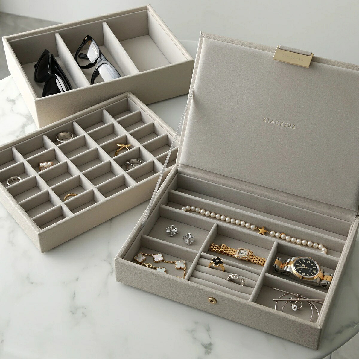 【最大2万円OFFクーポン対象・9/30～10/1限定】STACKERS スタッカーズ ジュエリーボックス Classic Jewellery Box Set of 3 クラシック レディース 3セット カスタマイズ アクセサリーケース 小物入れ