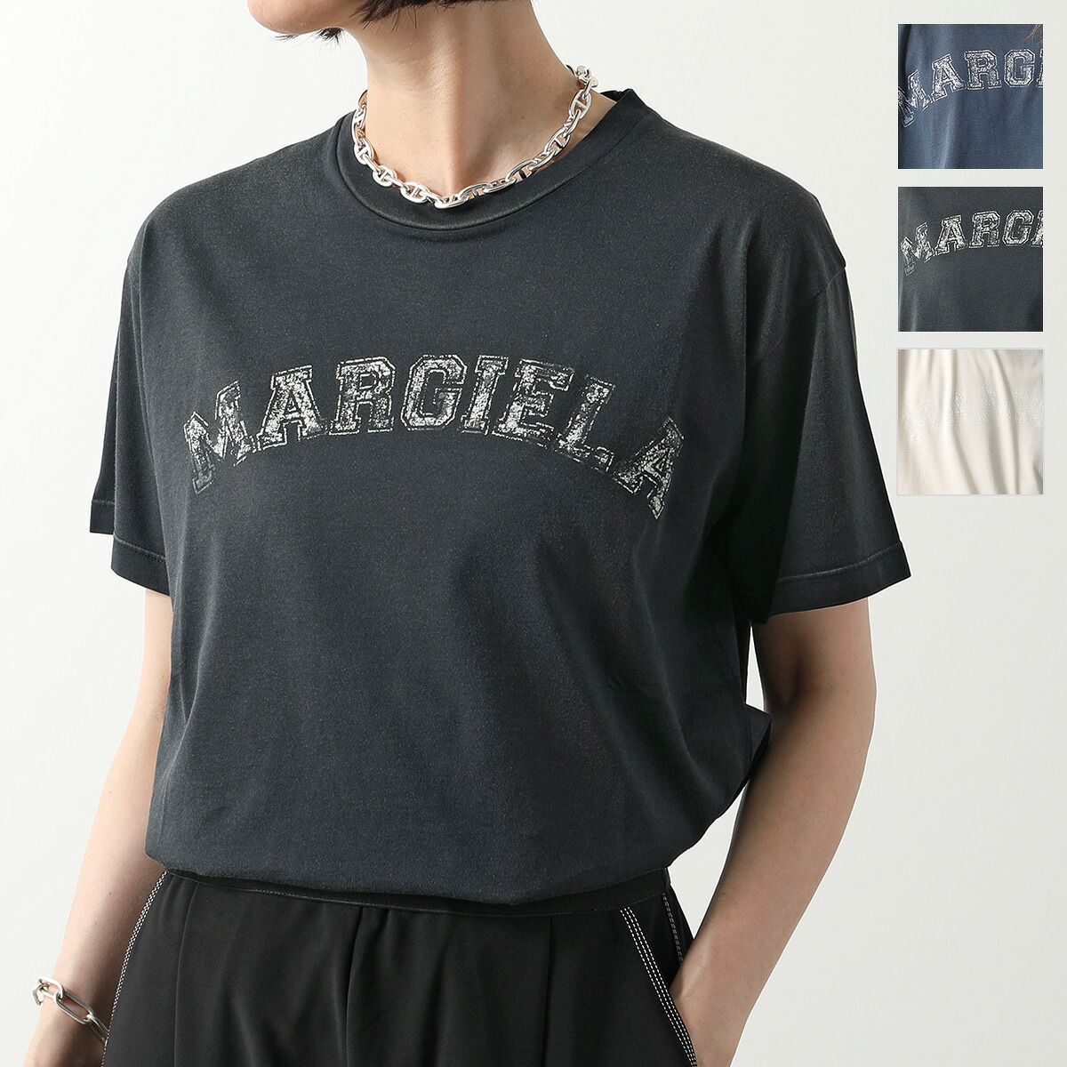MAISON MARGIELA メゾンマルジェラ 半袖 Tシャツ S51GC0523 S20079 レディース カットソー ロゴT コットン クルーネック｜インポートセレクトmusee