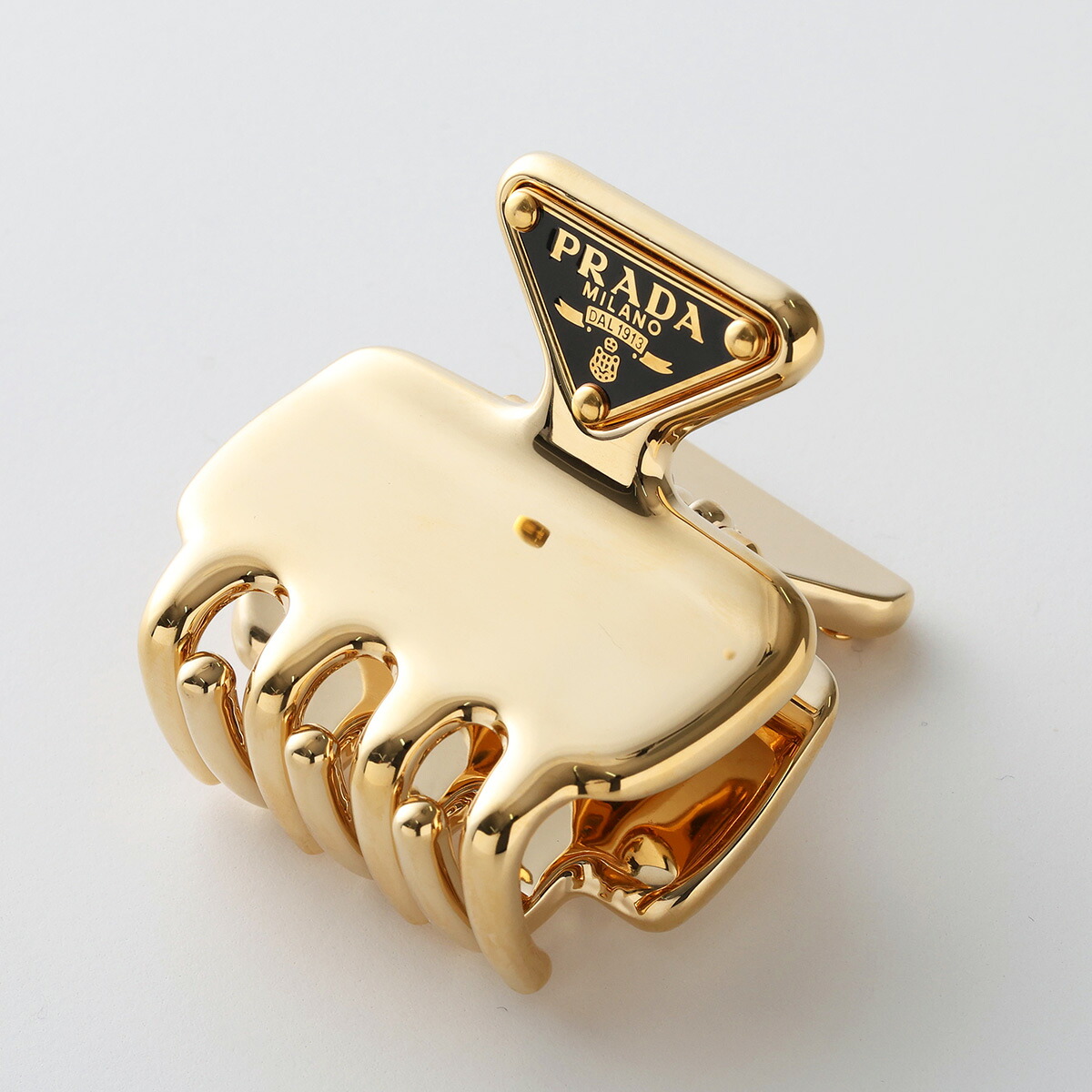 PRADA プラダ ヘアクリップ 1IF087 2BA6 レディース メタル 三角ロゴ 