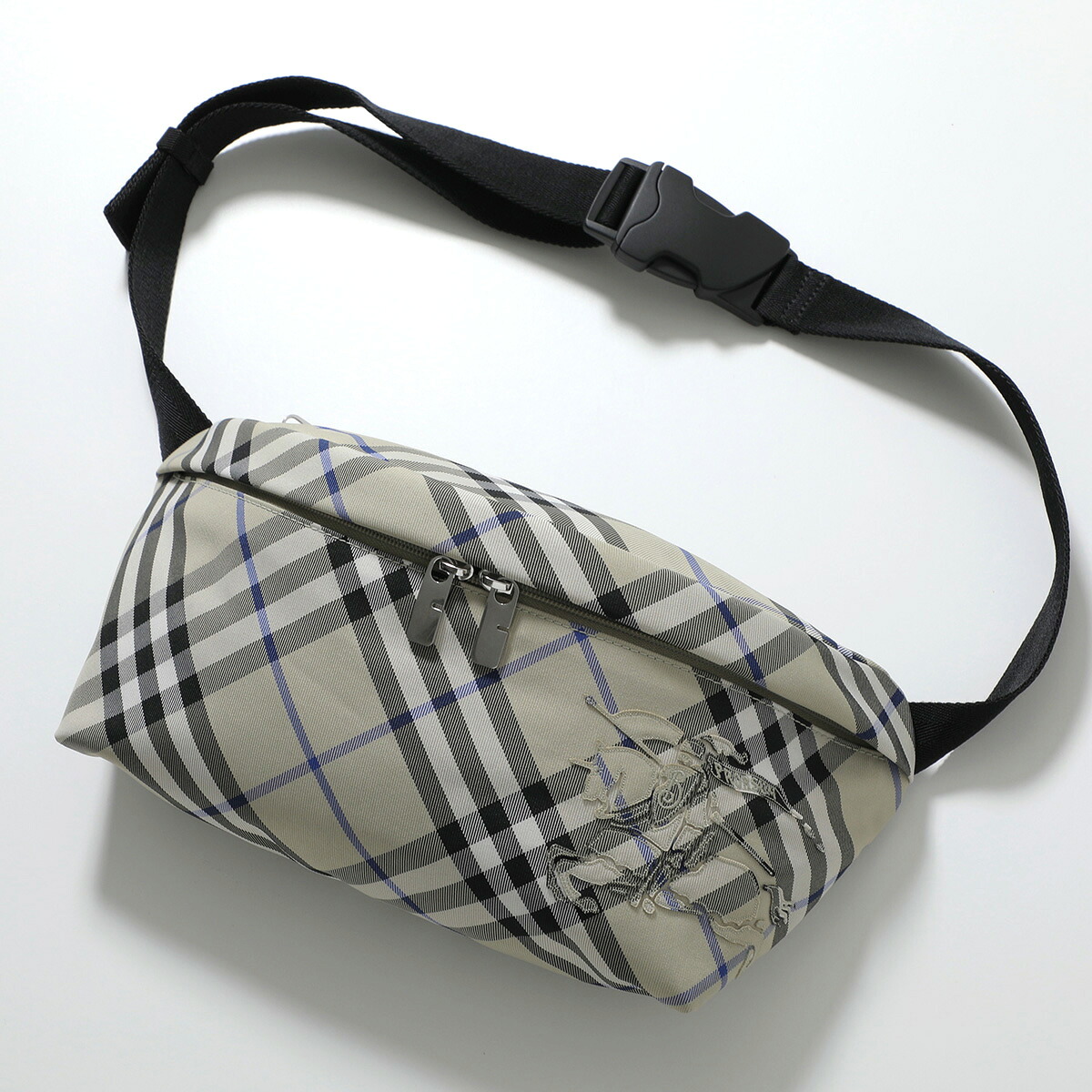 BURBERRY バーバリー ボディバッグ ML ESSENTIAL BELT BAG CEK エッセンシャル ベルトバッグ 8091781 メンズ チェック ロゴ 鞄 A3888/LICHEN｜インポートセレクトmusee