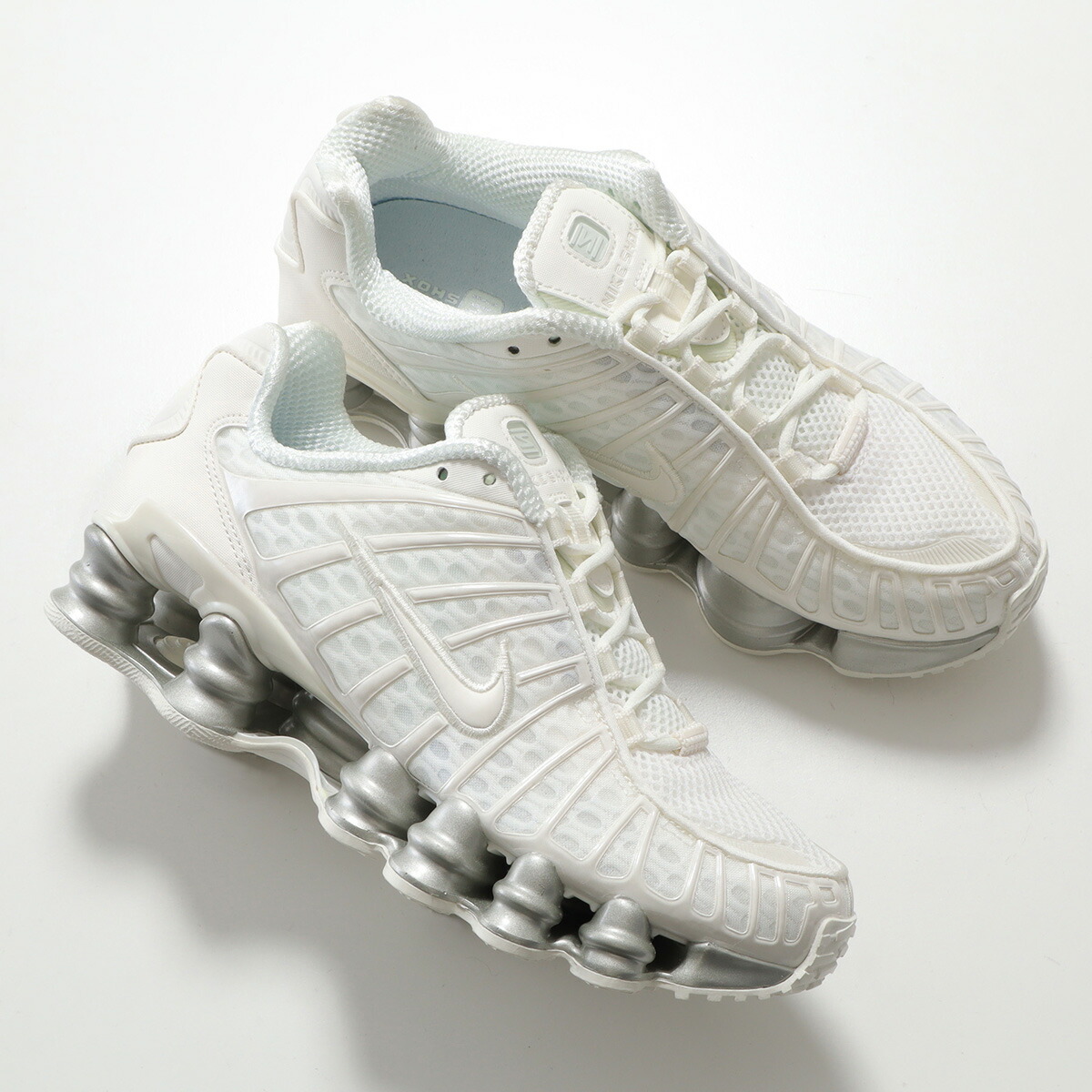 NIKE ナイキ スニーカー SHOX TL ショックス AR3566-103 レディース ローカット ロゴ 3cm シューズ 靴 SAIL/SAIL-SAIL|インポートセレクトmusee