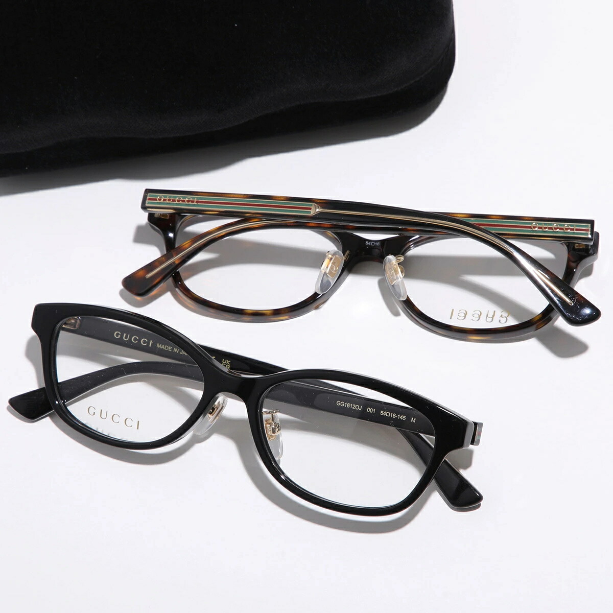 GUCCI グッチ メガネ GG1612OJ メンズ オーバル型 セルフレーム フルリム 黒縁 めがね 眼鏡 クリングスタイプ ロゴ アジアンフィット アイウェア カラー2色｜インポートセレクトmusee