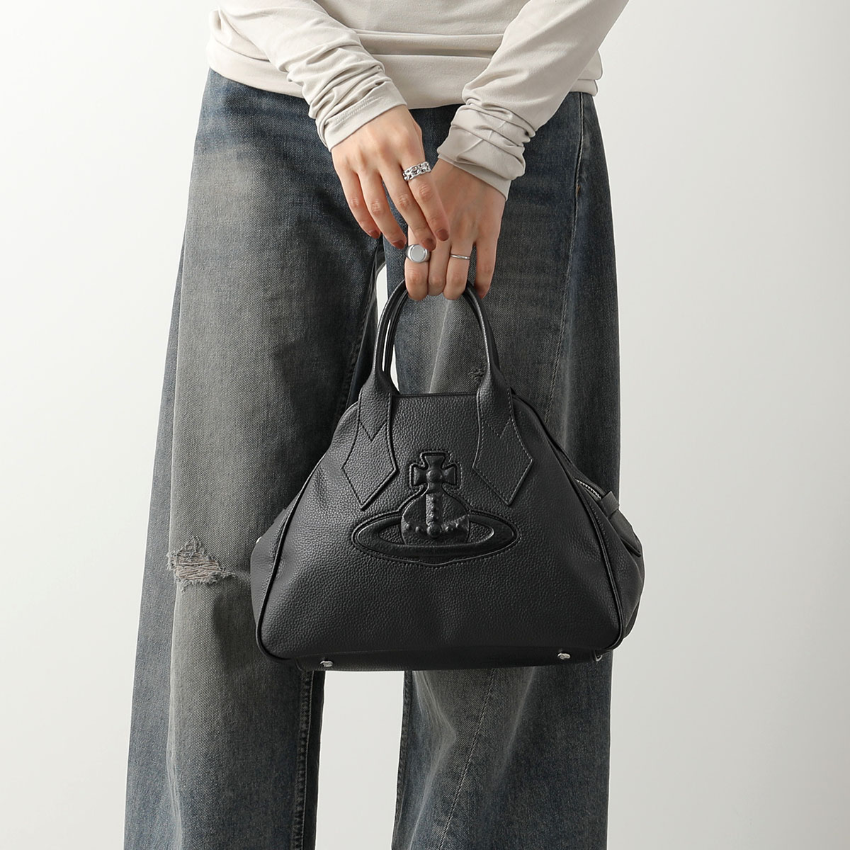 Vivienne Westwood ヴィヴィアンウエストウッド ハンドバッグ YASMINE MEDIUM BAG ヤスミンミディアム 47020010W S000D レディース 鞄 N403/BLACK|インポートセレクトmusee