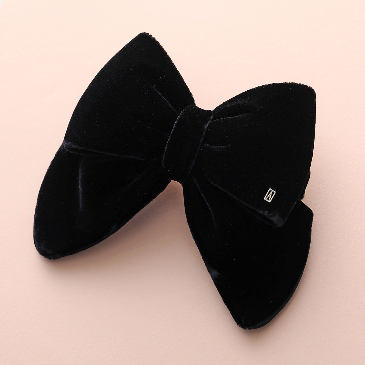 ALEXANDRE DE PARIS アレクサンドル ドゥ パリ バレッタ TA8-2T-A25 レディース リボン ヘアアクセサリー ベロア ベルベット N-NOIR｜インポートセレクトmusee