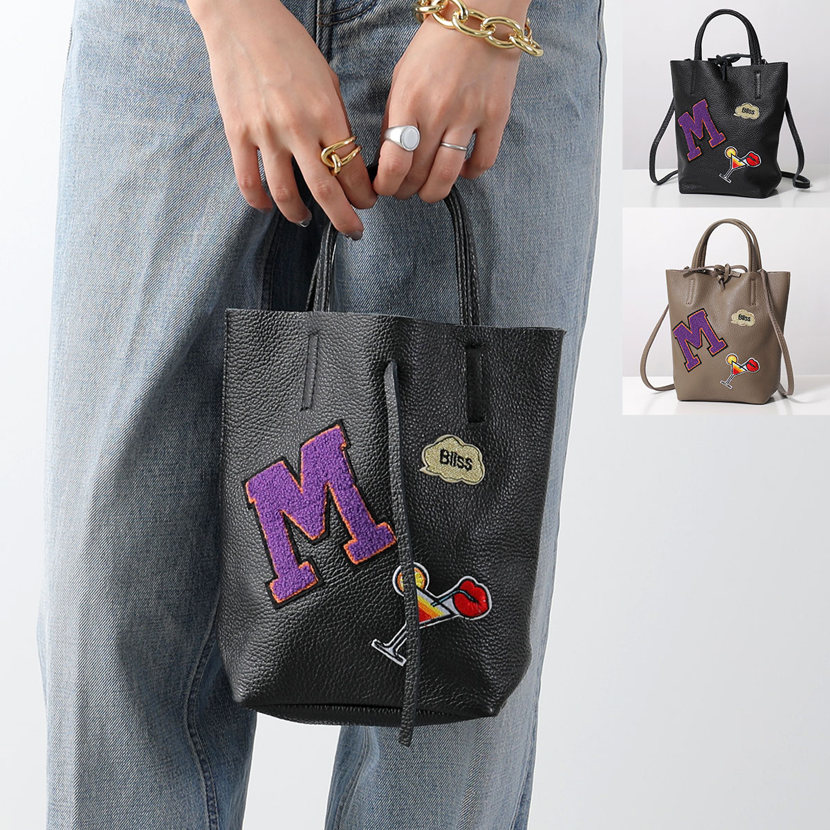 MILLELA FIRENZE ミレッラフィレンツェ ミニトートバッグ 10220542 レディース ワッペン ショルダーバッグ ハンドバッグ ポーチ付き 鞄｜インポートセレクトmusee