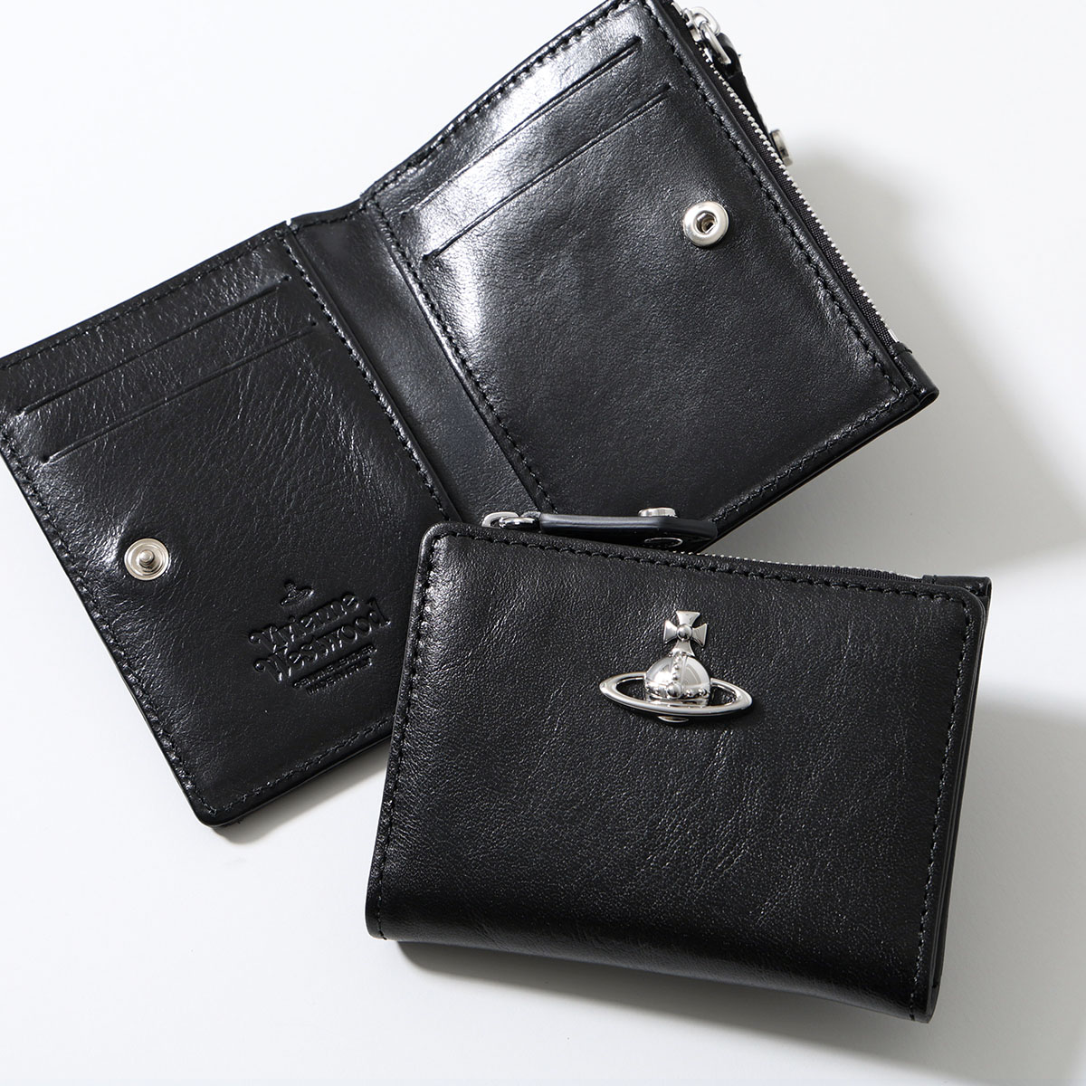 Vivienne Westwood ヴィヴィアンウエストウッド カードケース Slim Flap 54020010W L00B0 レディース オーブ ミニ財布 コインケース N401/BLACK|インポートセレクトmusee