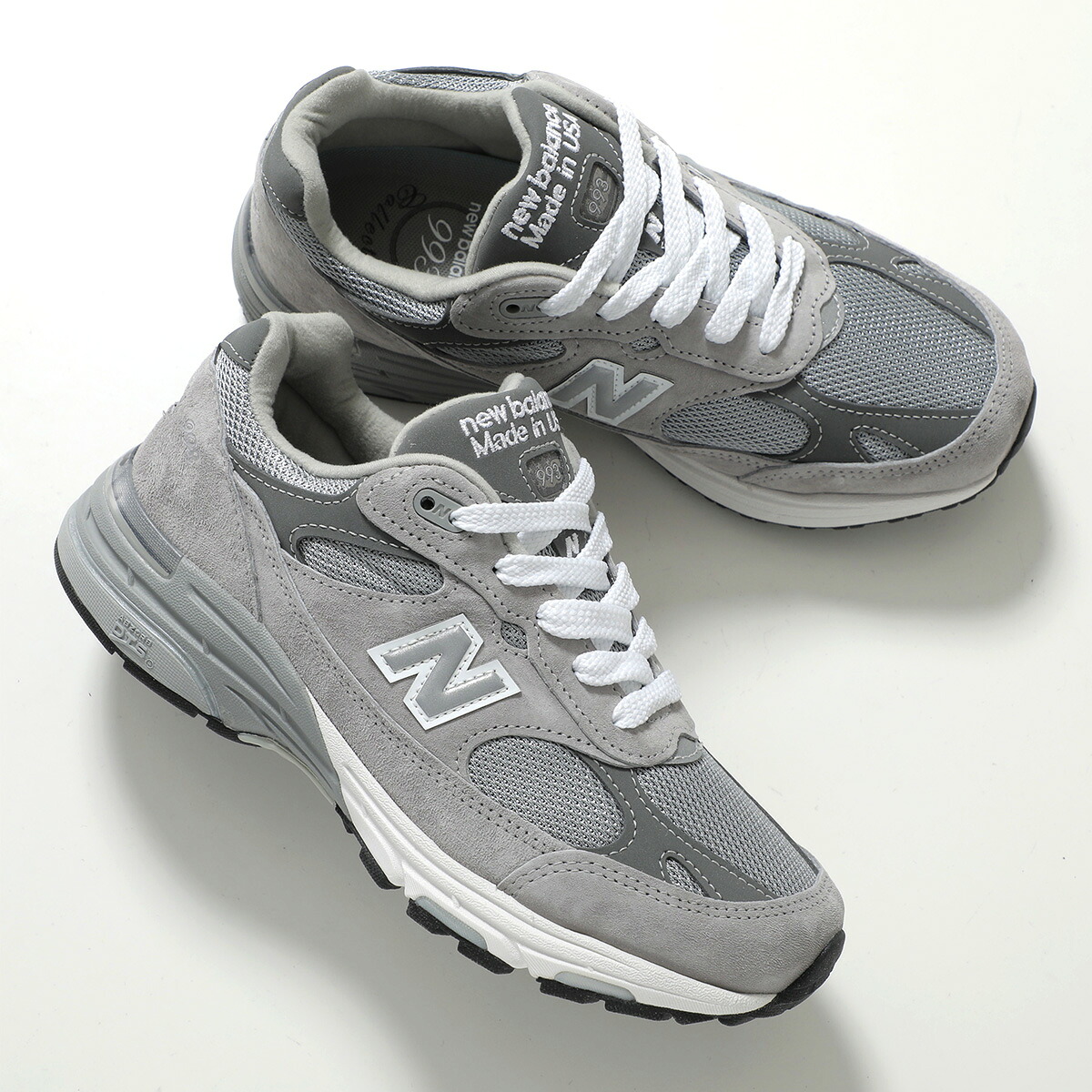 New Balance ニューバランス スニーカー WR993GL レディース ローカット スウェード メッシュ Made in USA Dウィズ 軽量 4cm シューズ 靴 グレー｜インポートセレクトmusee