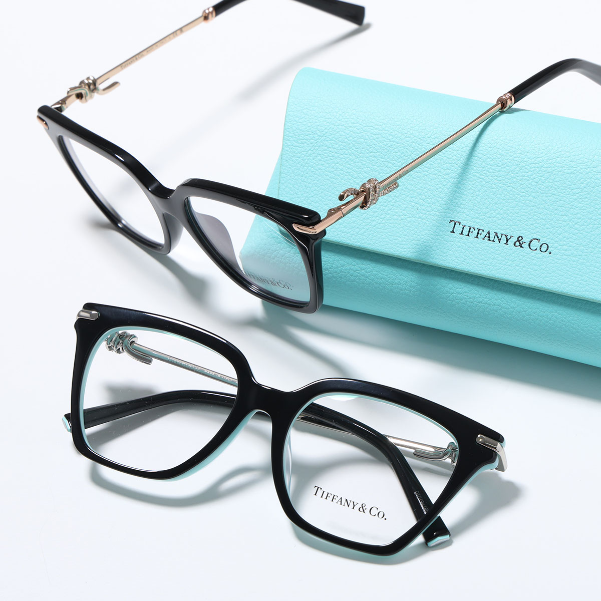 Tiffany&Co. ティファニー メガネ Knot ノット TF2284-B レディース ウェリントン型 セルフレーム フルリム コンビネーション クリスタル|インポートセレクトmusee