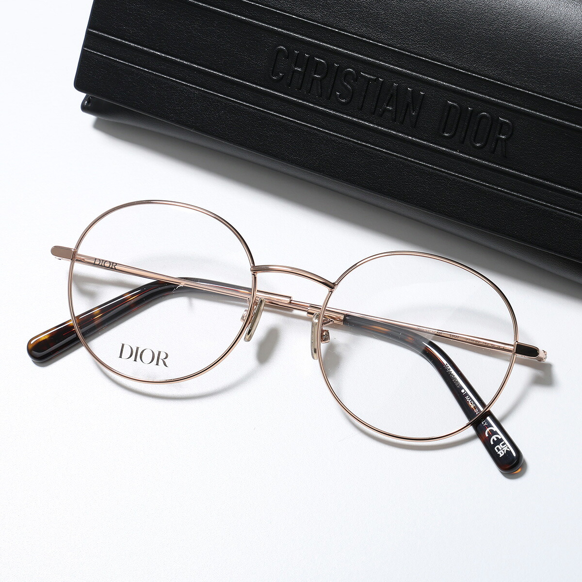 Dior ディオール メガネ Mini CD O R6F E000 CD50117F 029 レディース ラウンド型 メタルフレーム 細フレーム フルリム クリングスタイプ ローズゴールド｜インポートセレクトmusee