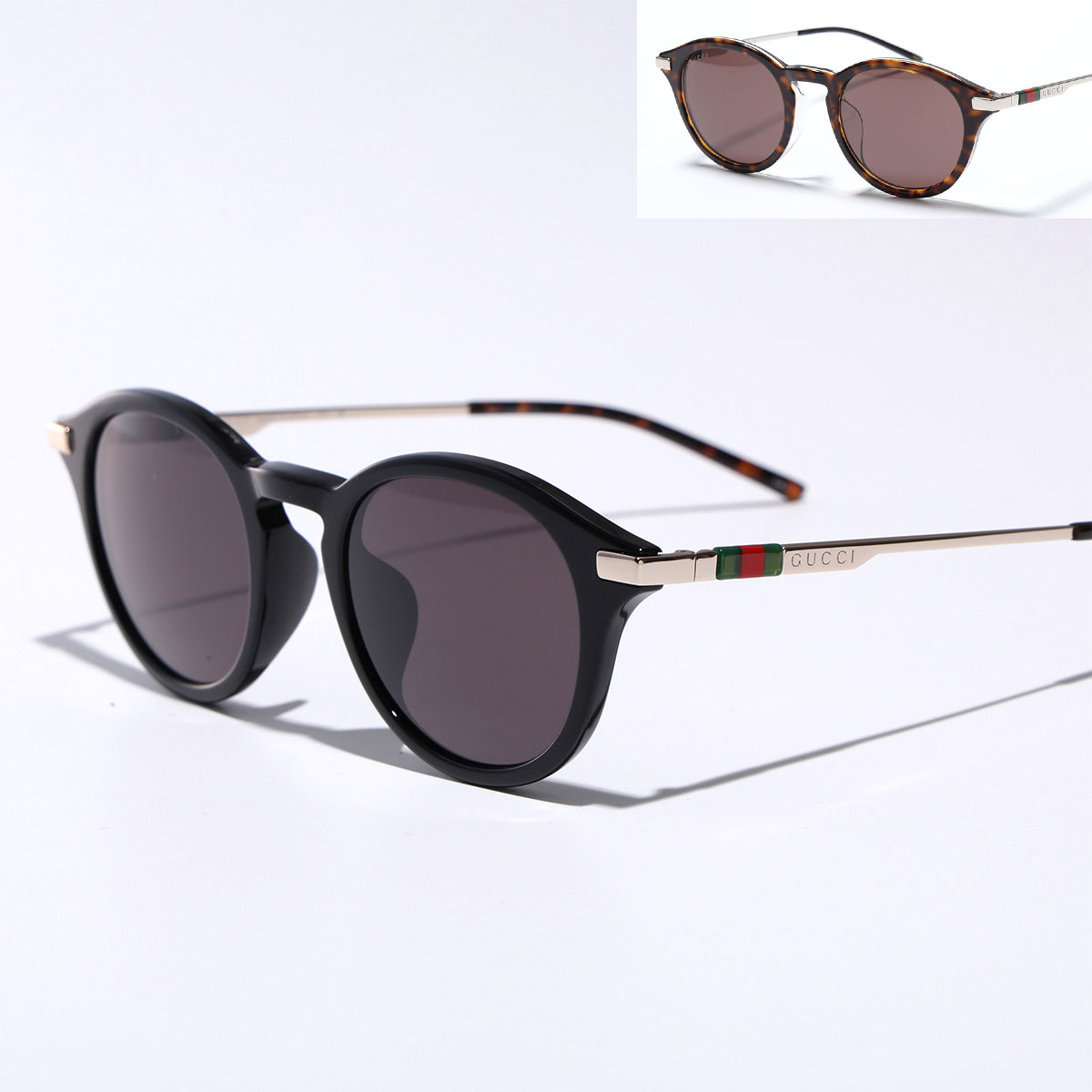 GUCCI グッチ サングラス GG1890SA メンズ ボストン型 フルリム セルフレーム コンビネーション ロゴ アジアンフィット アイウェア｜インポートセレクトmusee