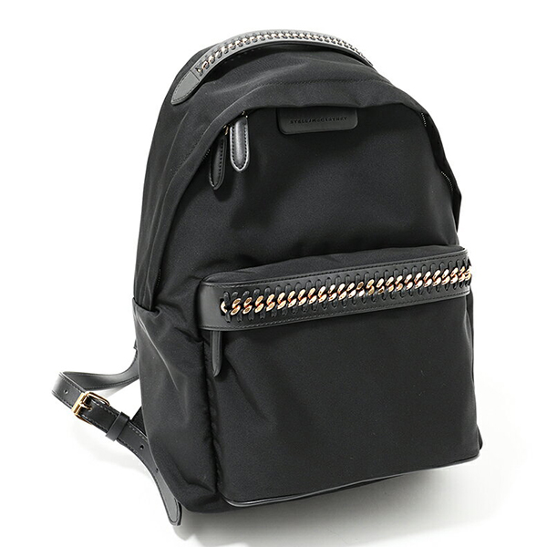 【エントリーでポイント最大16倍！25日限定】STELLA McCARTNEY ステラマッカートニー 456009 W8091 BACKPACK ナイロン チェーン装飾 バックパック リュック デイパック バッグ カラー1000 レディース