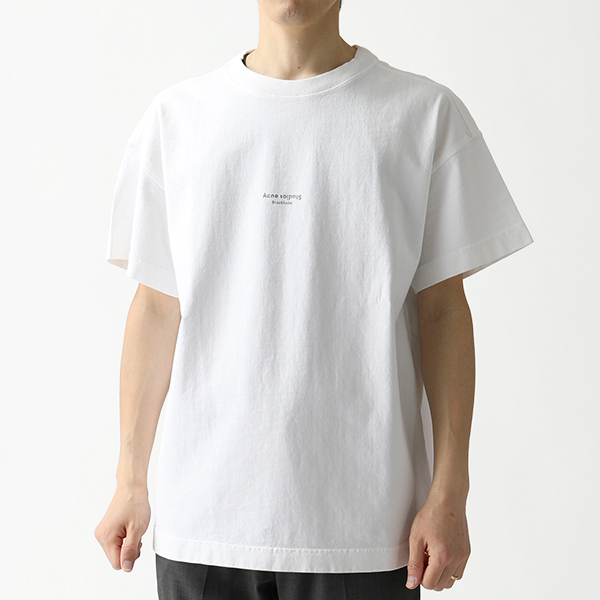 acne studio ロゴ Tシャツ ホワイト 白 アクネ claylogix.com