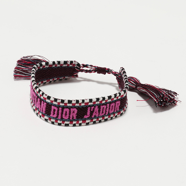 楽天市場 Dior ディオール B0961 Adrco 112 Textile Jadior Bracelet ブレスレット ミサンガ 2点セット Purple Rose レディース インポートセレクト Musee