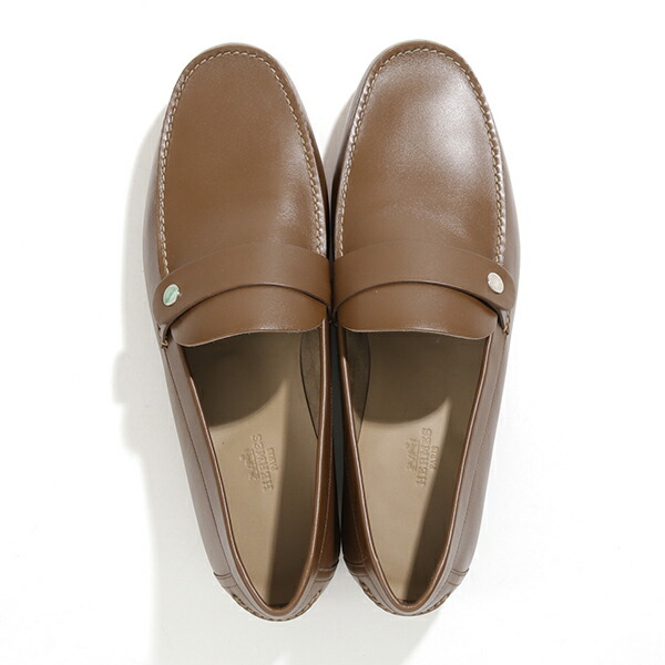 楽天市場 Hermes エルメス Odeon オデオン レザーシューズ モカシン ローファー Brown 靴 メンズ インポートセレクト Musee