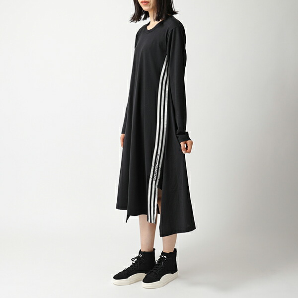楽天市場 Y 3 ワイスリー Adidas アディダス Yohji Yamamoto Fj0312 W Signt Ls Tee アシメントリー ワンピース チュニック Black レディース インポートセレクト Musee