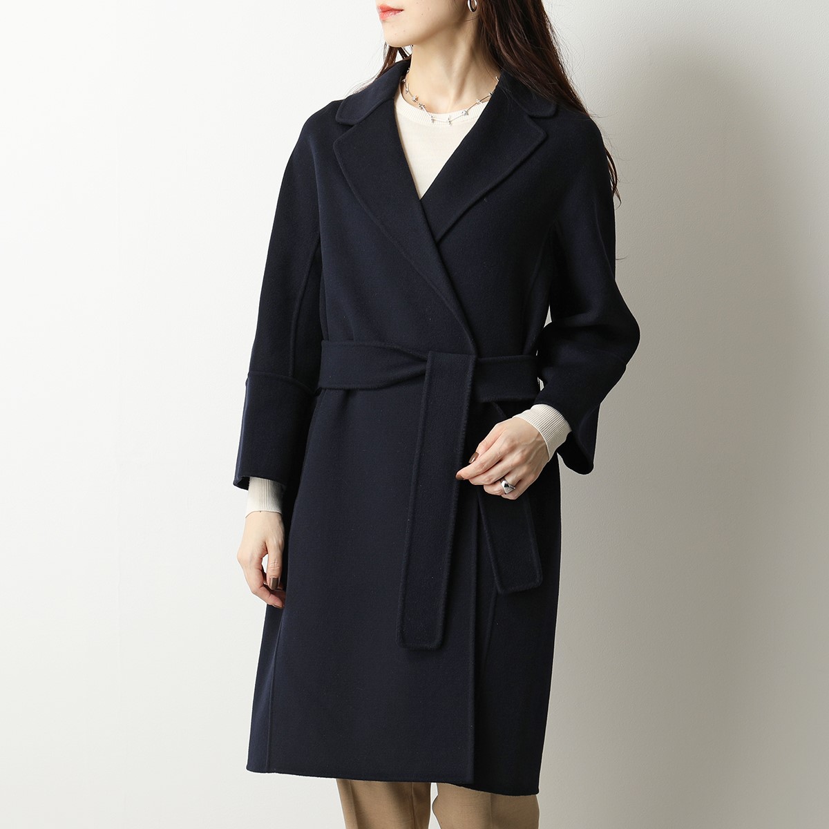 S MAX MARA エス マックスマーラ ファーコート レディース EGERIA アルパカ ウール カシミヤ フーテッドコート ガウンコート  ベルテッドコート 002 : インポートセレクト musee