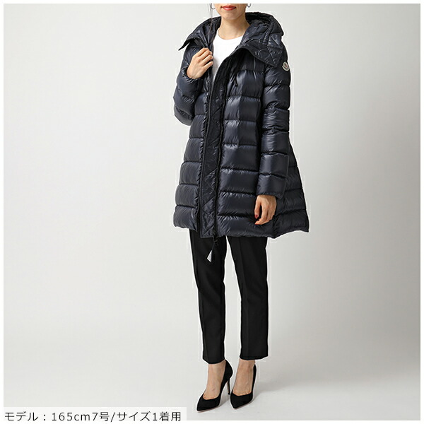 楽天市場 Moncler モンクレール Suyen スイエン 1b000 フーテッド セミロング ダウンコート 77u ネイビー レディース インポートセレクト Musee