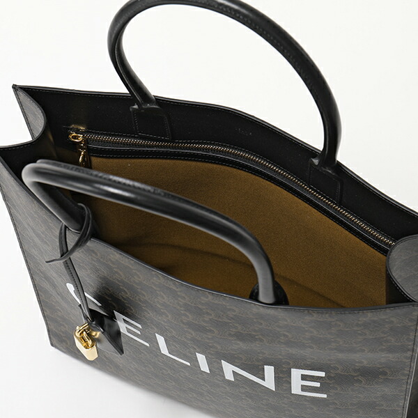 楽天市場 Celine セリーヌ 190972brj 38no 191492cim 38no Vertical B Cabas カバ トリオンフ コーテッドキャンバス トートバッグ Black 鞄 メンズ インポートセレクト Musee