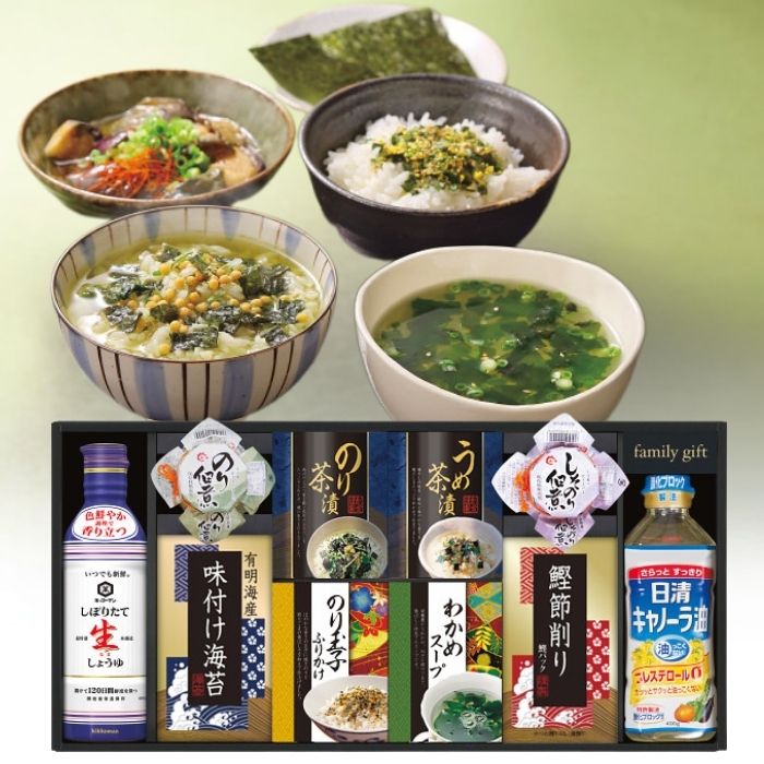 父の日ギフト母の日ギフト 【送料無料】キッコーマン生しょうゆ＆和食詰合せ NBL-50B【出産内祝い/お礼/御祝い/内祝い/快気祝い/香典返し/法事/お茶漬け】