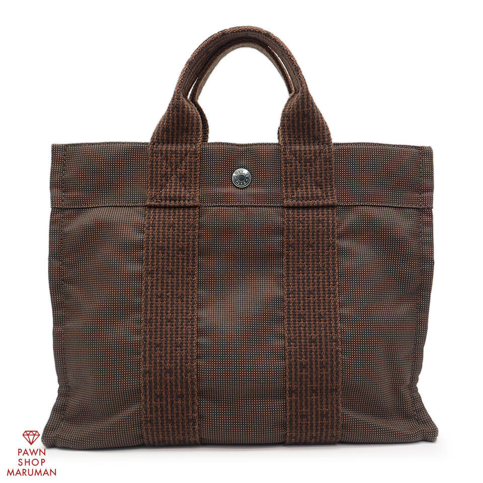 エルメス　エールライントートMM HERMES エルメス エールライン MM トート バッグ キャンバス