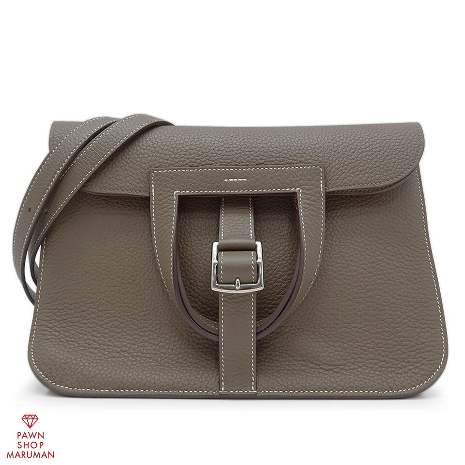 HERMES エルメス アルザン31 B刻印 トリヨンクレマンス エトゥープ×シルバー金具【送料無料】【中古】【レディース】【5WAY】【クラッチ】【ハンド】【ショートショルダー】【ロングショルダー】【クロスボディショルダー】|丸万質舗
