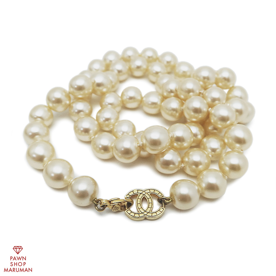 楽天市場】≪Brand New≫ CHANEL CC Mark Pearl Choker Gold