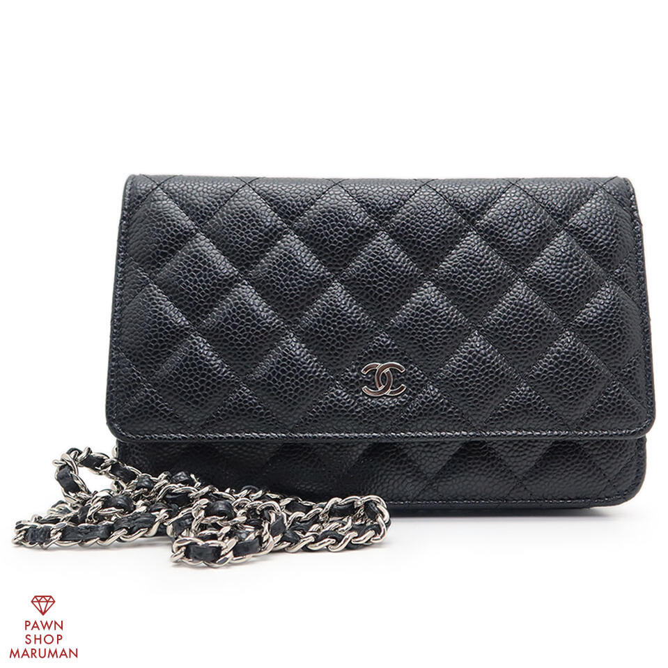 楽天市場】【バッグ】CHANEL シャネル キャビアスキン チェーン