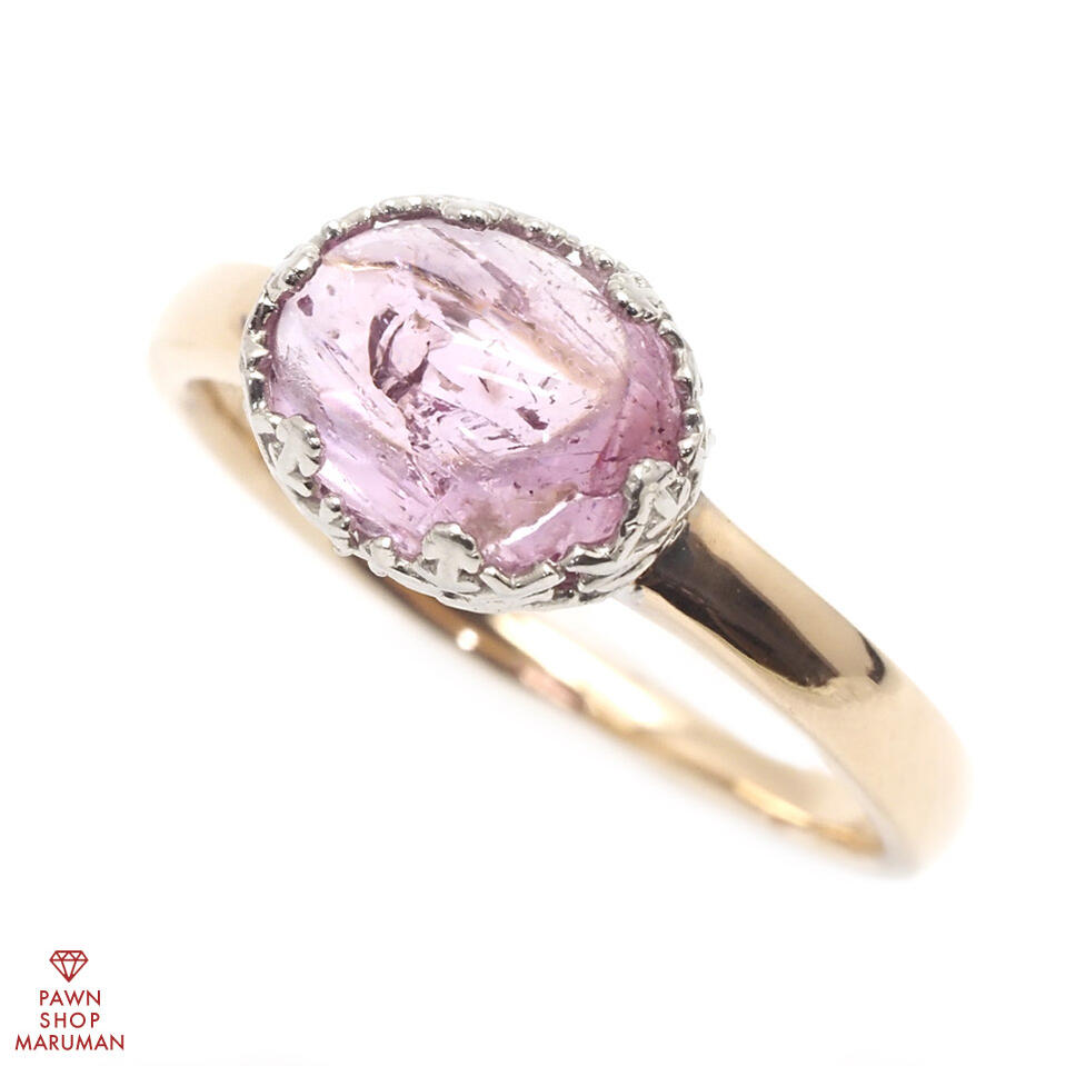 楽天市場】ピンクトルマリンキャッツアイ 2.5ct リング 12.5号 PT900