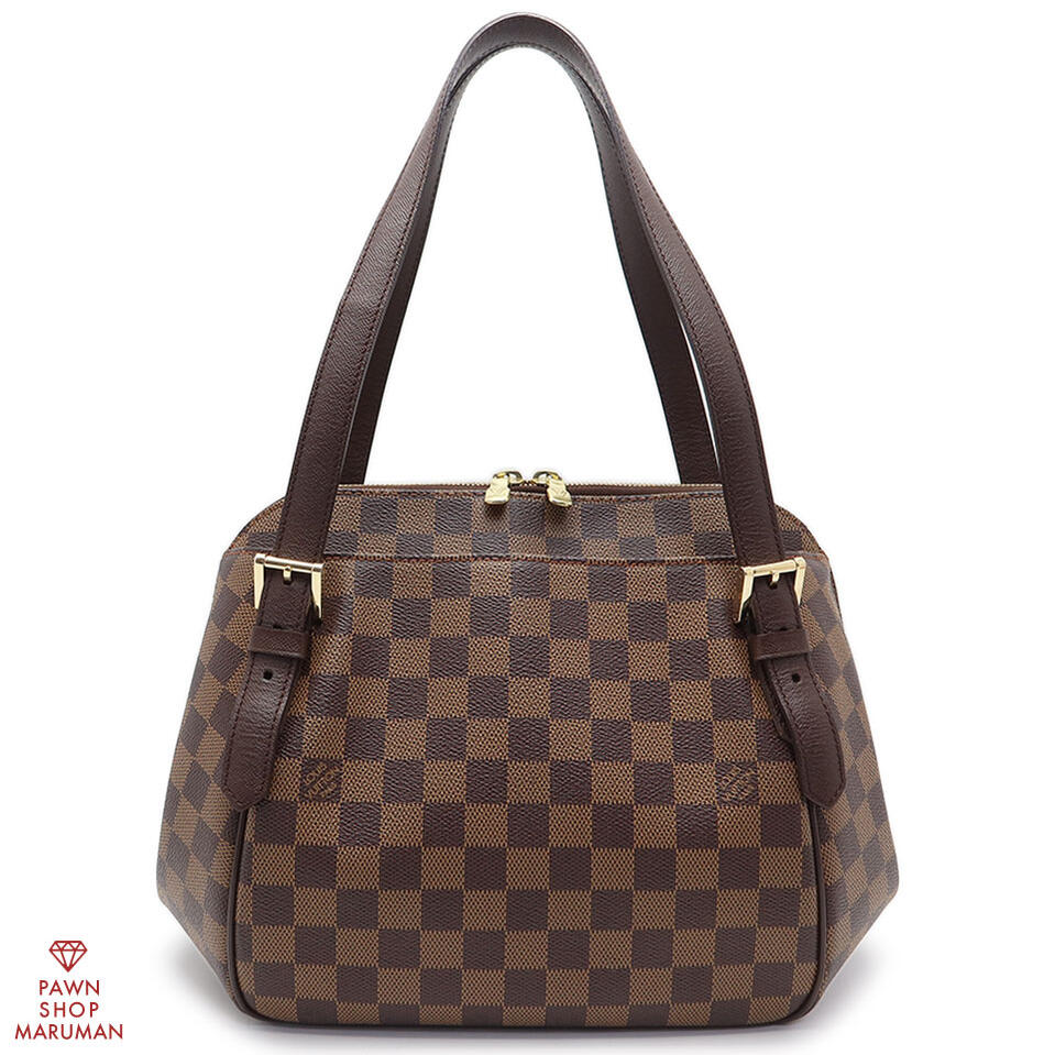 LOUIS VUITTON ルイ ヴィトン ダミエ ベレムMM N51174 ダミエキャンバス×なめし革 ダミエエベヌ×ゴールド金具【貨物輸送無料】【中古】【レディース】【ショルダーバッグ】【キュート】【特殊】【Wジッパー】