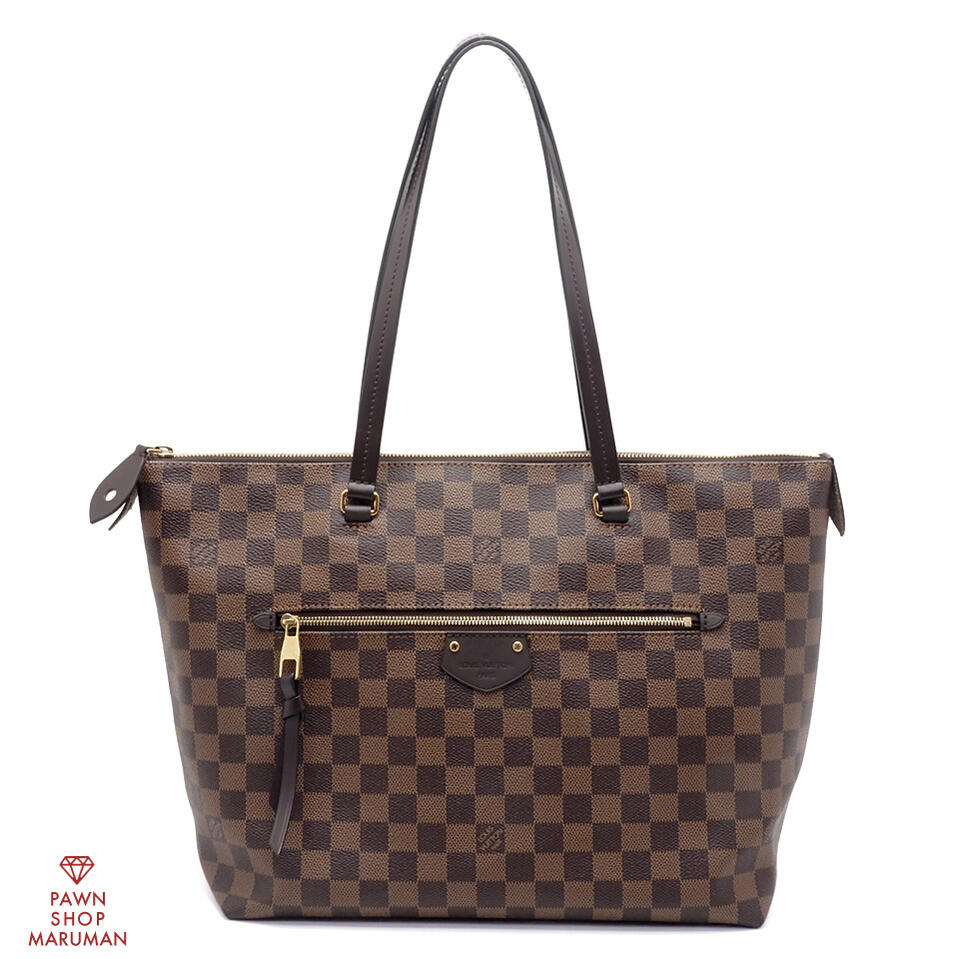 LOUIS VUITTON ルイ ヴィトン ダミエ イエナ MM(パドロック 鍵欠品) N41013 ダミエキャンバス&times;レザー ダミエエベヌ&times;ゴールド金具【送料無料】【中古】【レディース】【トートバッグ】【通勤】【デイリー】｜丸万質舗
