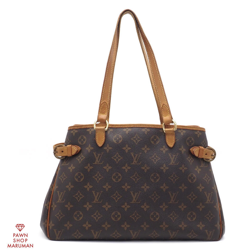 LOUIS VUITTON ルイヴィトン モノグラム バティニョール オリゾンタル M51154 モノグラム帆布×なめし革 モノグラム×ゴールド金具【貨物輸送無料】【中古】【レディース】【なめし革】【トートバッグ】【通い】【通学】