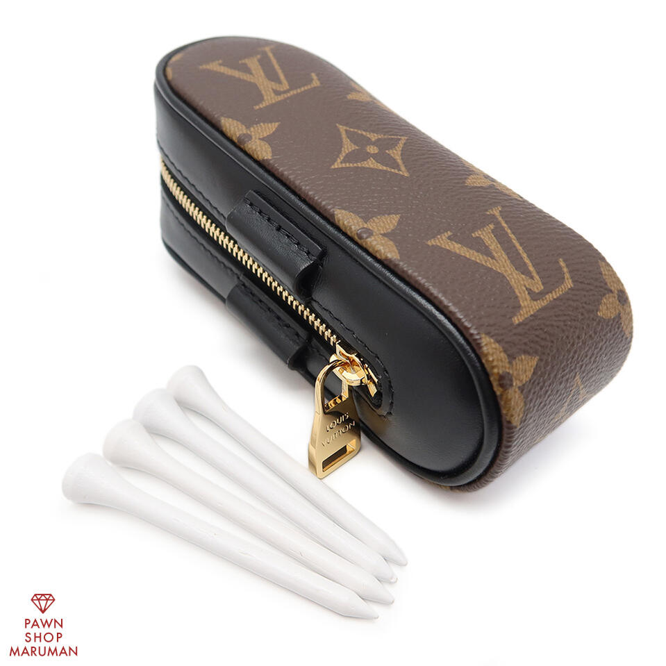 LOUIS VUITTON ルイヴィトン モノグラム ゴルフ書き割り アンド濫りがわしい GI0826 モノグラム帆布×なめし革 モノグラム×黒いこと×ゴールド金具【貨物輸送無料】【中古】【メンズ レディース】【どんぶり鉢】【紅茶】【スナップフック付き添い人】