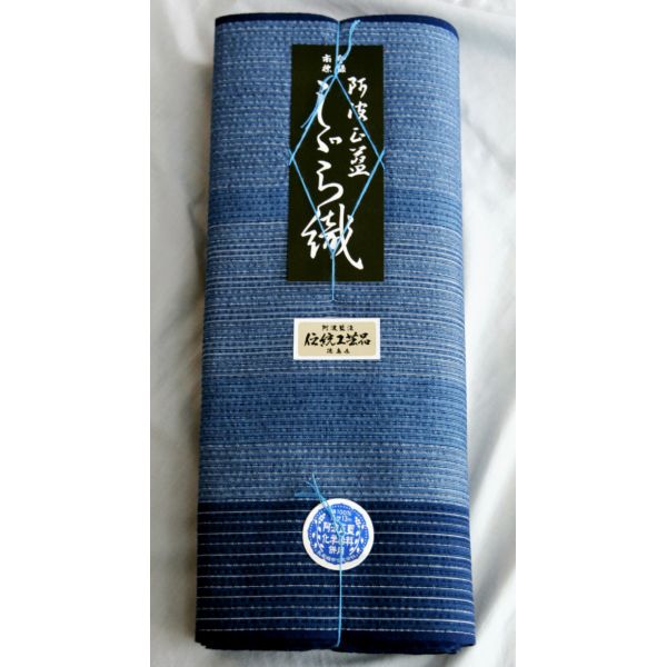 阿波しじら織 綿織物御召しもの 着尺 布切れ No.056 貨物輸送無料 阿波正藍しじら織 言い慣わし芸術品 全70柄以上 単衣御召しもの 浴衣