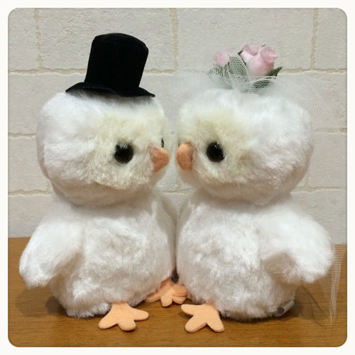ウェディングドール　フクロウ　Wedding Doll　日本製 【ウェルカムドール／ウェディングぬいぐるみ／ウェルカムフクロウ／ウェディングフクロウ／ブライダル／結婚祝い／梟／ふくろう／owl／日本製】【楽ギフ_メッセ入力】