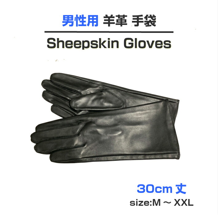 美品　ロンググローブ 本革ブラック黒 羊革 19cm/全長41cm 美品 ロンググローブ 本革ブラック黒 羊革 19cm/全長41cm - 小物